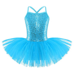 Girls Sequined Ballet Tutu Dress – Professional Dance Costume