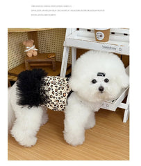 Summer Dog Fairy Dress – Leopard Print Mesh Outfit for Teddy & Bichon