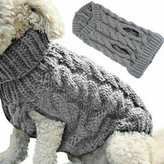 Small Dog Knitted Sweater – Autumn Winter Warm Pet Clothes