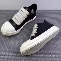 New Women Sneakers High-top Men's Casual Shoes Leather Shoes For Women Flat Sport Shoes Thick Lace Up Unisex Couple Women Shoes