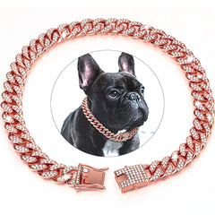 Dog & Cat Diamond Cuban Link Chain – Crystal Pet Collar
