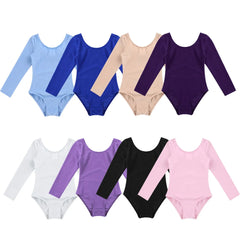Girls Long Sleeve Ballet Leotard – Warm Gymnastics Training Bodysuit