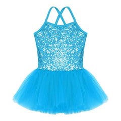 Girls Sequined Ballet Tutu Dress – Professional Dance Costume