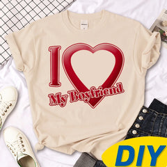“I Love My Boyfriend” Custom T-Shirt – Funny Y2K Harajuku Tee