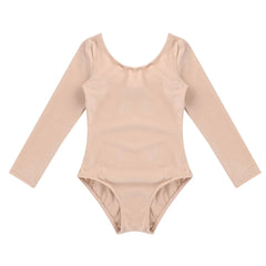 Girls Long Sleeve Ballet Leotard – Warm Gymnastics Training Bodysuit