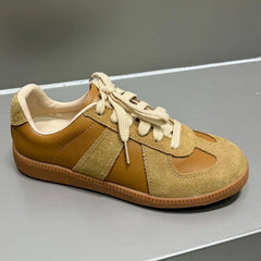 AUTUSPIN 17 Colors Women Training Sport Shoes Summer Autumn Fashion Sewing Ladies Lace-up Sneakers Contrast Casual Flats Female