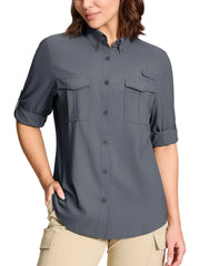 TACVASEN Women’s Quick-Dry Hiking Shirt – Long Sleeve Outdoor Top