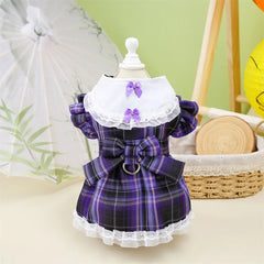 Plaid Summer Dog Dress 🎀 Lightweight Skirt Outfit for Small & Medium Dogs