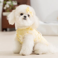 Cute Floral Lace Pet Dress Harness – Cute Spring/Summer Outfit for Small Dogs & CatsCat Dog Floral Crossbody Vest Harness - Spring/Summer Lace Dress Two-Legged Outfit for Teddy Dogs & Cats, Pet Clothes