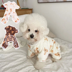 Pet Plush Jumpsuit – Warm Fleece Pajamas for Small & Medium Dogs and Cats