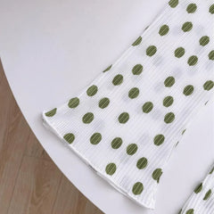 Girls Summer Floral Polka Dot Flared Pants