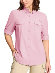 TACVASEN Women’s Quick-Dry Hiking Shirt – Long Sleeve Outdoor Top