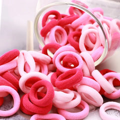 100/200PCS Colorful Nylon Elastic Hair Bands for Girls & Women