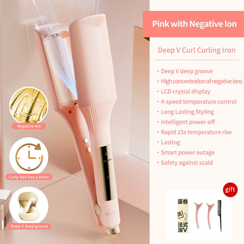 32mm French Egg Roll Hair Waver – Professional Fast-Heating Curling Iron 2025