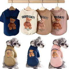 Bear Print Winter Dog Sweater 🧸 Warm Pullover for Small & Medium Pets