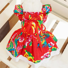 Sweet Princess Pet Dress – Bowknot Summer Outfit for Small Dogs & Cats