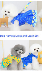 Luxury BoLuxury Bowknot Dog Dress – Princess Summer Harness Dress & Leash Set for Small Dogswknot Dog Dress for Small Dogs Summer Yorkie Chihuahua Girl Puppy Dog Clothes Princess Harness Dress and Leash Set