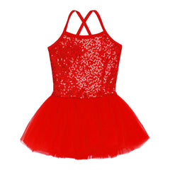 Girls Sequined Ballet Tutu Dress – Professional Dance Costume