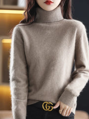 Women’s 100% Mink Cashmere Turtleneck Sweater