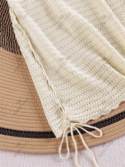 Knit Halter V-Neck Mini Dress – Side Cross Straps Beach Cover-Up (2025)