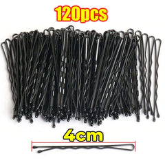 60/600pcs Black Hairpins – U-Shaped & Straight Styling Clips