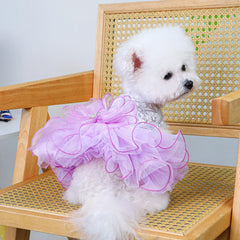 Purple Fairy Pet Wedding Dress 💜 Elegant Princess Outfit for Dogs & Cats
