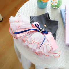 Fancy Bowtie Pet Dress – Luxury Summer Outfit for Dogs & Cats