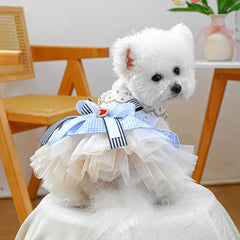 Small Puppy Summer Dress – Cute Bowknot Outfit for Wedding & Birthday Parties
