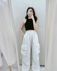 Women’s High-Waisted Vintage Wide-Leg Pants