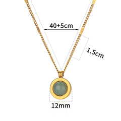 Stainless Steel Sunflower Pendant Necklace for Women