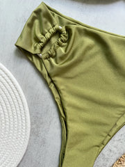 Bandeau Push-Up Brazilian Bikini Set – Women’s Solid Thong Swimsuit