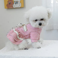 Luxury Princess Dog Dress 👑 Fancy Autumn/Winter Outfit for Small Dogs
