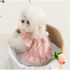 Tulip Pleated Summer Pet Dress 🌷 Princess Outfit for Small & Medium Dogs
