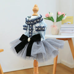 Luxury Princess Pet Dress – Fancy Spring/Summer Outfit for Small Dogs & Cats