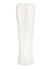 Knit One-Shoulder Top & Drawstring Skirt Set – Sexy Beach Cover-Up 2025 (K172)