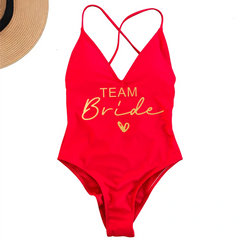 Team Bride One-Piece Swimsuit – Women’s Sexy Padded Bathing Suit 2025
