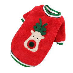 Christmas Dog Hoodie – Warm Winter Elk & Santa Pet Costume for Small & Medium Dogs