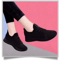 Women's Breathable Non-slip Platform Fashion New Casual Shoes Korean Running Shoes Black Sneakers Shoes for Women 2024 Autumn