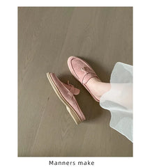 New 2025 Soft Bottom Tassel Lock Buckle High Top Loafers Women's round Toe Mid Heel Comfortable Leather Shoes Leisure Style