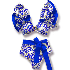 2025 Floral Ruffle Bandage Bikini Set – Women’s Push-Up Two-Piece Swimsuit