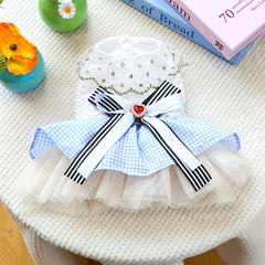 Small Puppy Summer Dress – Cute Bowknot Outfit for Wedding & Birthday Parties