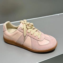 AUTUSPIN 17 Colors Women Training Sport Shoes Summer Autumn Fashion Sewing Ladies Lace-up Sneakers Contrast Casual Flats Female