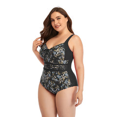 Plus Size One-Piece Bikini-Style Swimsuit – Women’s Sexy Swimwear 2025