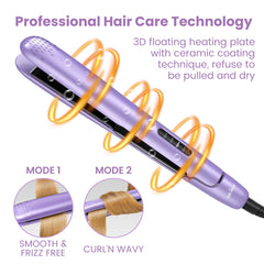 Sejoy Multi-Function PTC Hair Curler & Straightener – 110/220V Crimper & Curling Iron