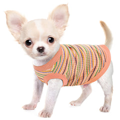Pink Rib Dog Tank – Soft Shirt Vest for Small Dogs & Chihuahuas