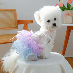 Dream Gauze Pet Dress – Elegant Summer Outfit for Small Dogs & Cats