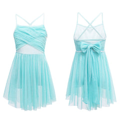 Girls Glittery Mesh Dance Dress – Lyrical & Ballet Costume