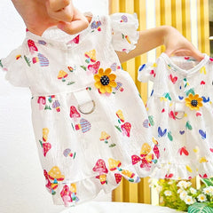 Princess Dog Dress 🍓 Cute Strawberry Summer Outfit for Small Dogs & Cats