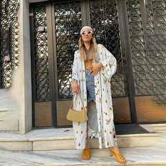 Peacock Kimono Beach Robe – Long Sleeve Swimsuit Cover-Up Cardigan