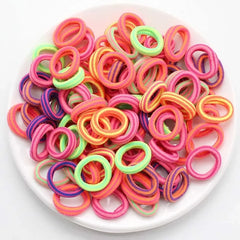 100/200PCS Colorful Nylon Elastic Hair Bands for Girls & Women
